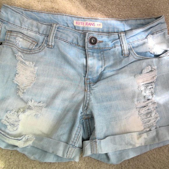 Elite distressed jean shorts - Picture 3 of 3